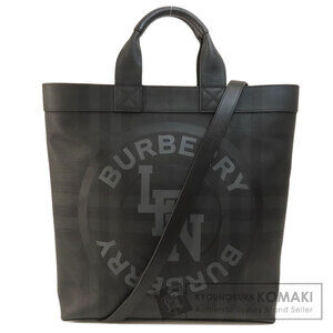 Burberry Logo London Check Tote Bag Polyurethane
